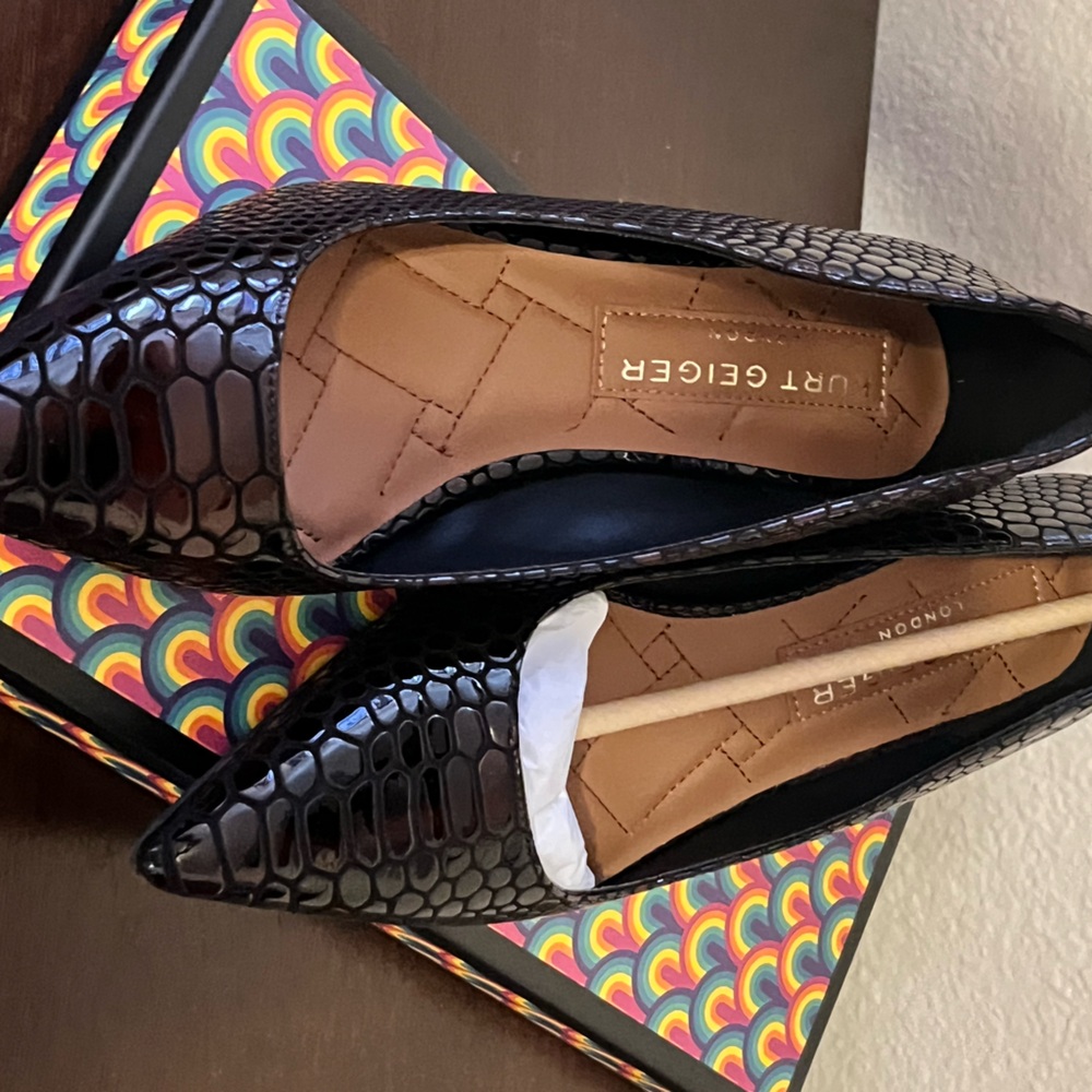 Kensington Snake Print Leather Dress Pumps